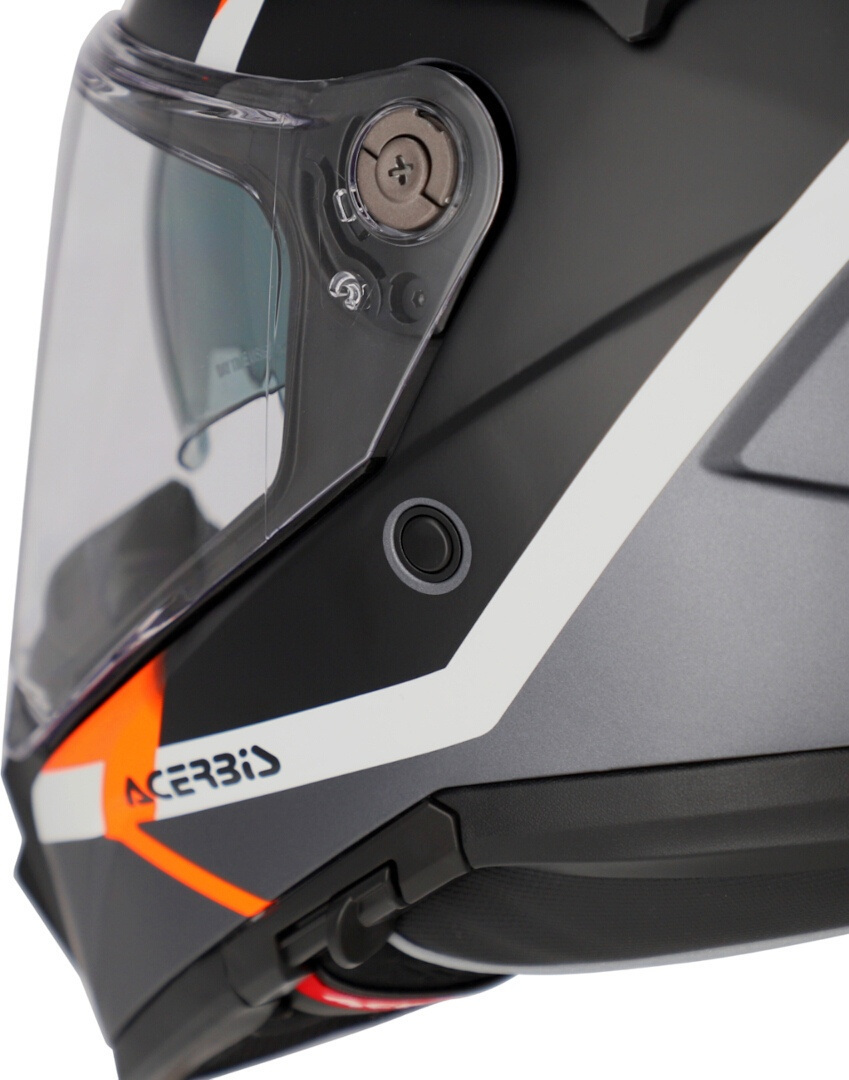 Side view of Acerbis Attack Graphic Enduro Helmet, black-orange, Size 2XL for Men