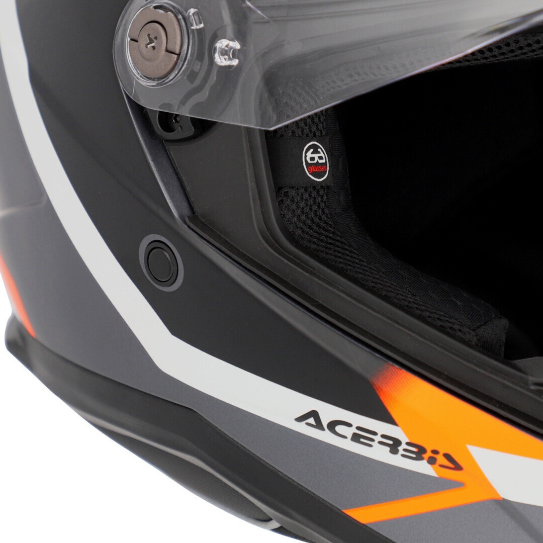 Side view of Acerbis Attack Graphic Enduro Helmet, black-orange, Size 2XL for Men