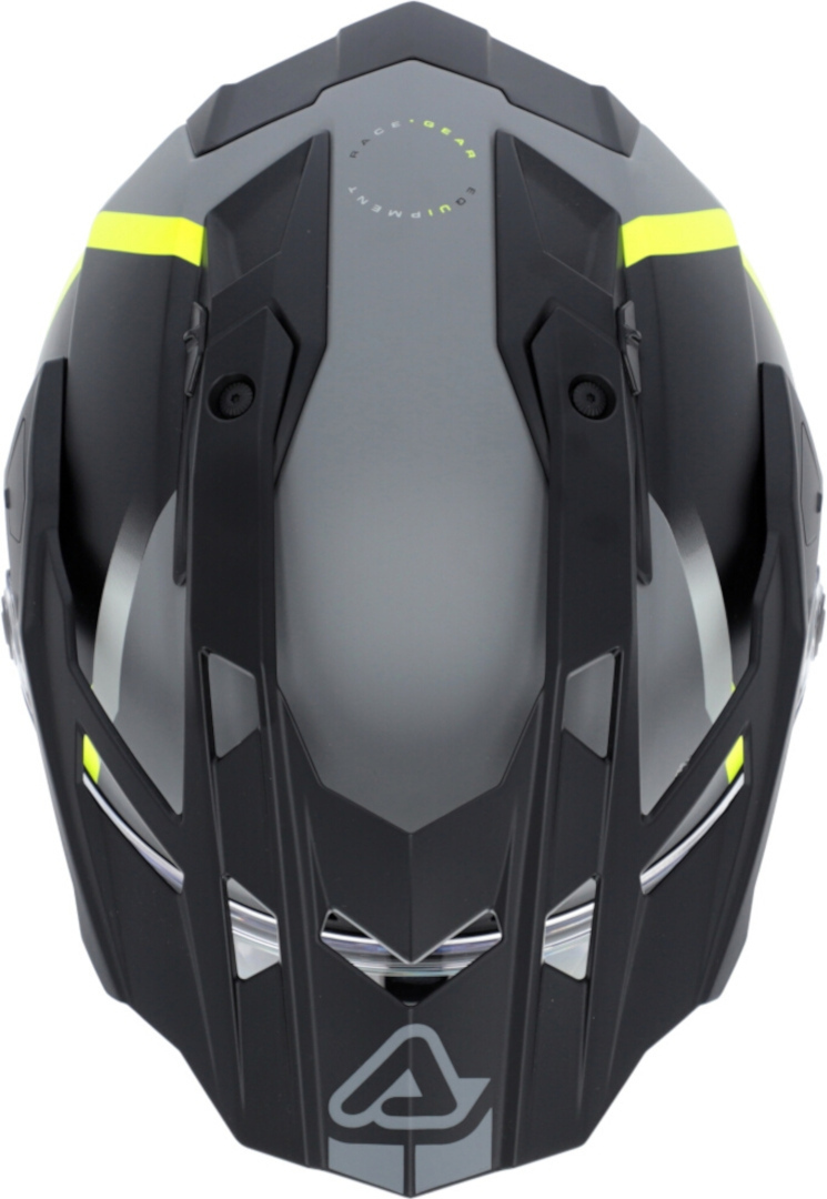 Side view of Acerbis Attack Graphic Enduro Helmet, black-yellow, Size L for Men