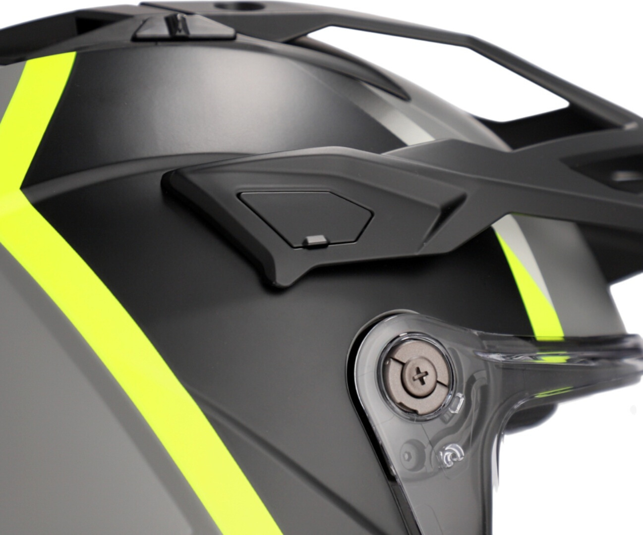 Side view of Acerbis Attack Graphic Enduro Helmet, black-yellow, Size L for Men