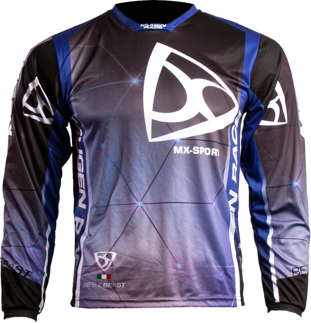 MUGENRACE Tento Maillot de motocross, noir-bleu, taille 3XL pour Hommes