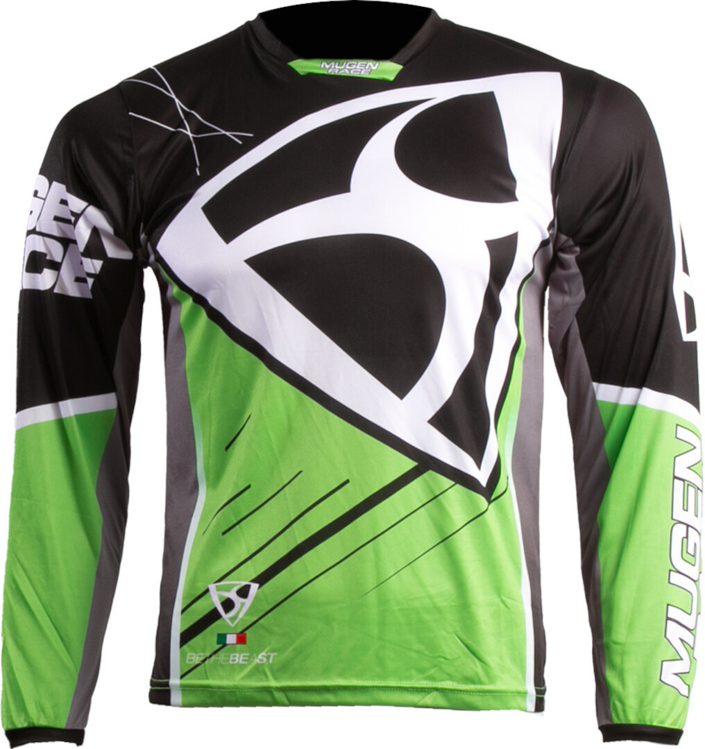 MUGENRACE Heet Maillot de motocross, noir-vert, taille 3XL pour Hommes