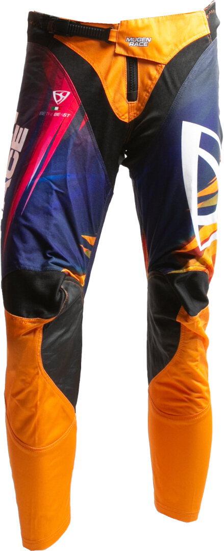 MUGENRACE Multi+ Pantalons de motocross, bleu-orange, taille 2XL pour Hommes