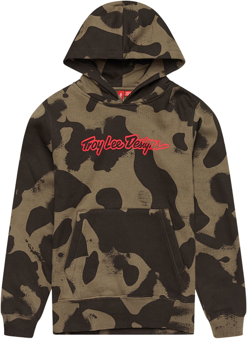 Troy Lee Designs Signature Kids Hoodie, Green, Size S