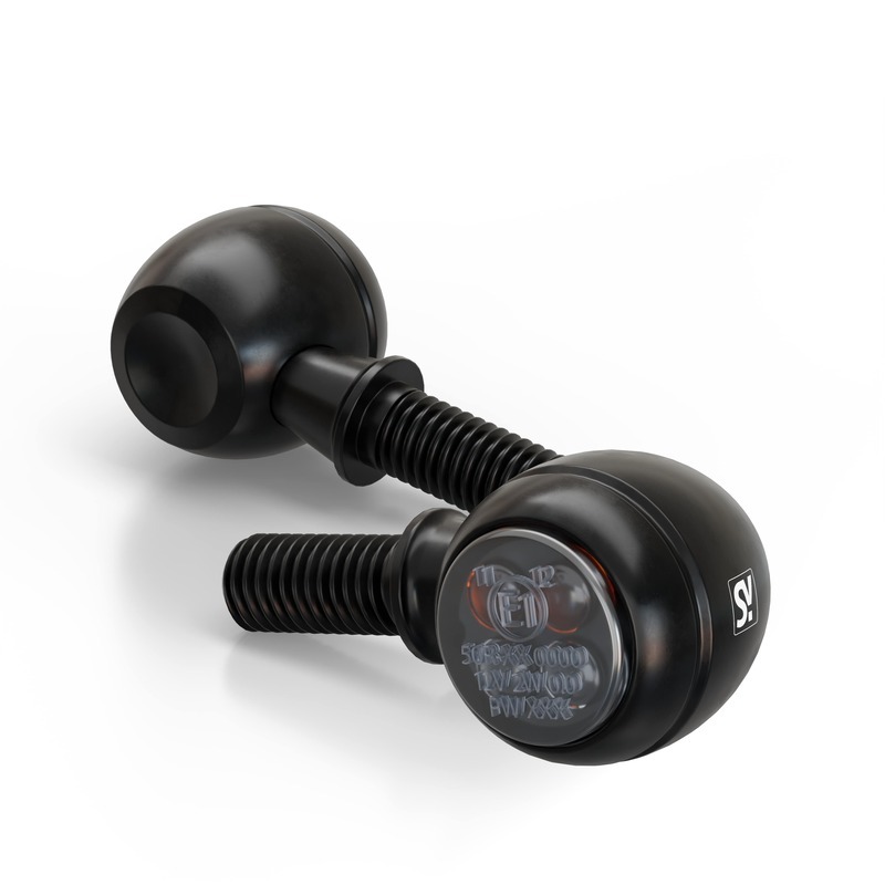 HIGHSIDER smart Circula-S-indikator/posisjonslys svart/røyk 2-i-1, e-godkjent (par)