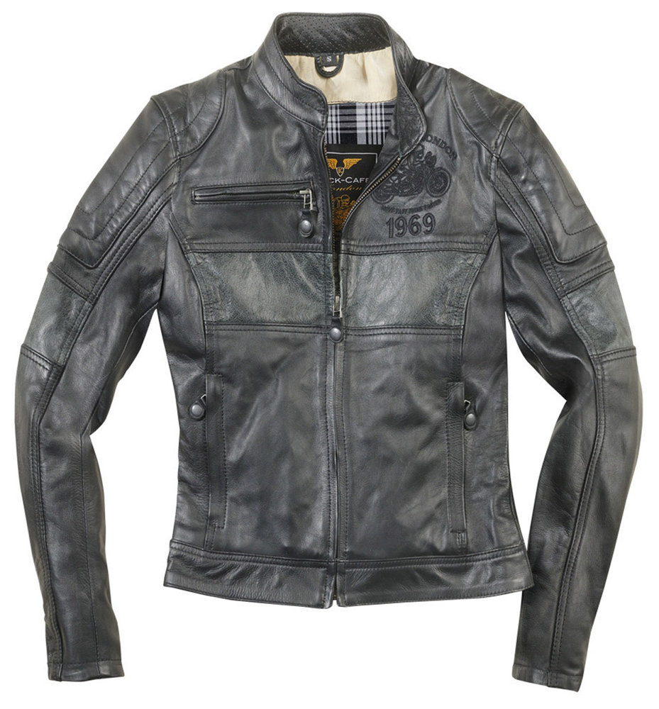 Black-Cafe London Shona II Chaqueta de cuero para moto para mujer 2ª elección Artículo