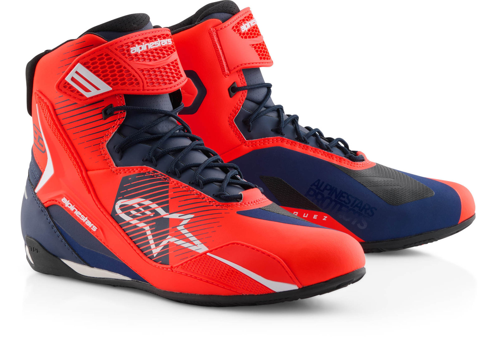 Alpinestars Men's Black Red Mm93 Faster-4 Motorcycle Shoes, Black-Red, For Size 46