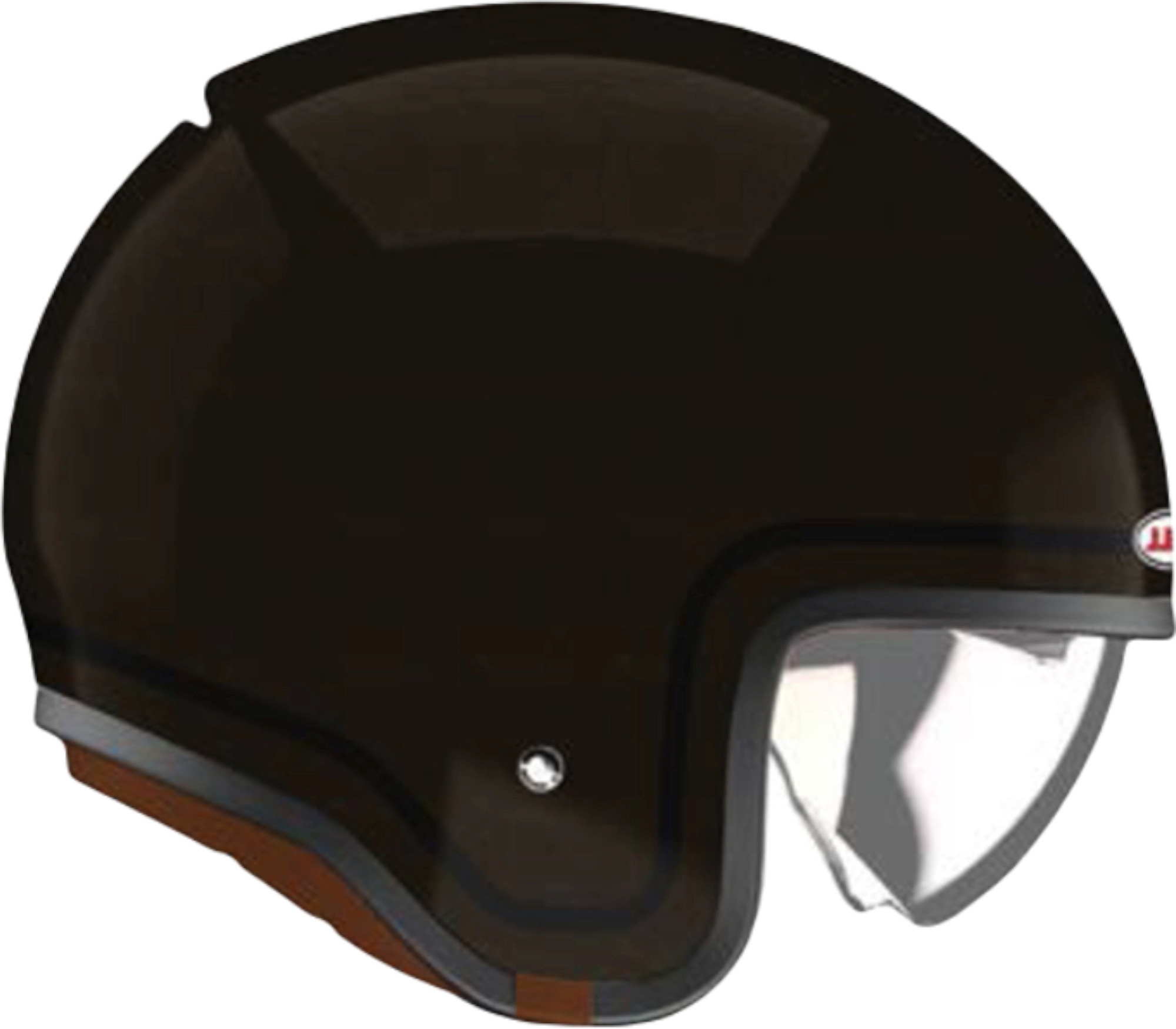 Bell TX501 Classic Jet Helmet, Black-Brown, Size M For Men-image