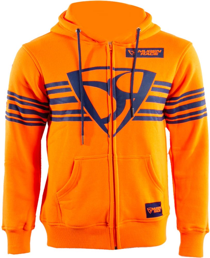 MUGENRACE Shield Zip Hoodie Sudadera con capucha y cremallera
