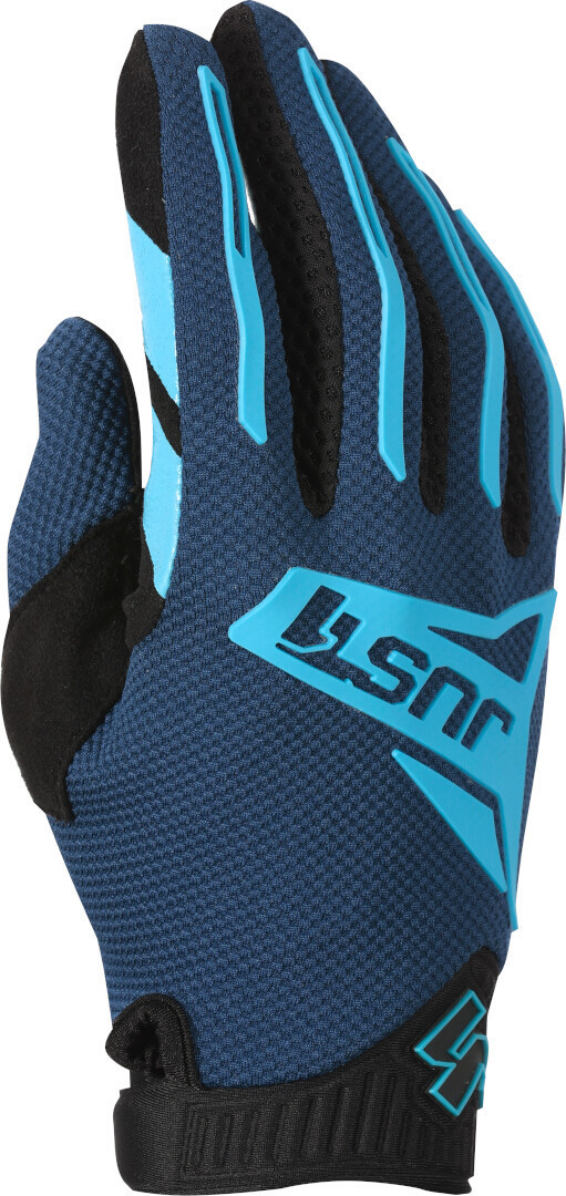 Just1 J-Force 2.0 Gants de motocross, noir-bleu, taille M pour Hommes