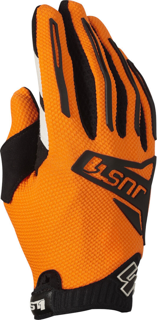 Just1 J-Force 2.0 Gants de motocross, noir-orange, taille L pour Hommes