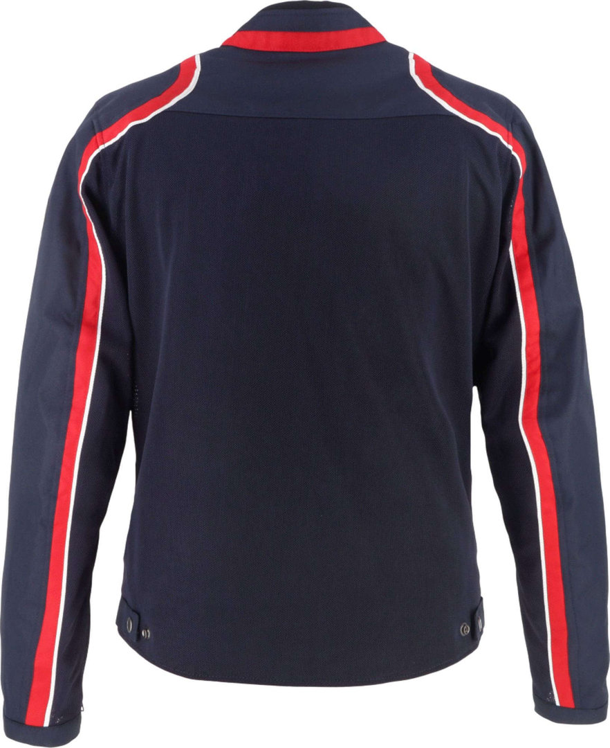 Side view of Helstons Phoenix Mesh Motorcycle Textile Jacket, white-red-blue, Size 2XL for Men