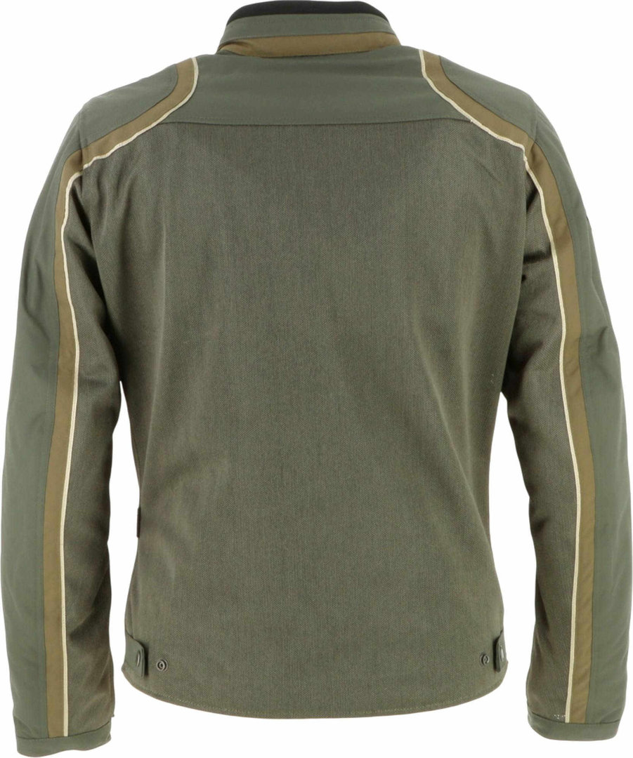 Side view of Helstons Phoenix Mesh Motorcycle Textile Jacket, green-brown, Size XL for Men