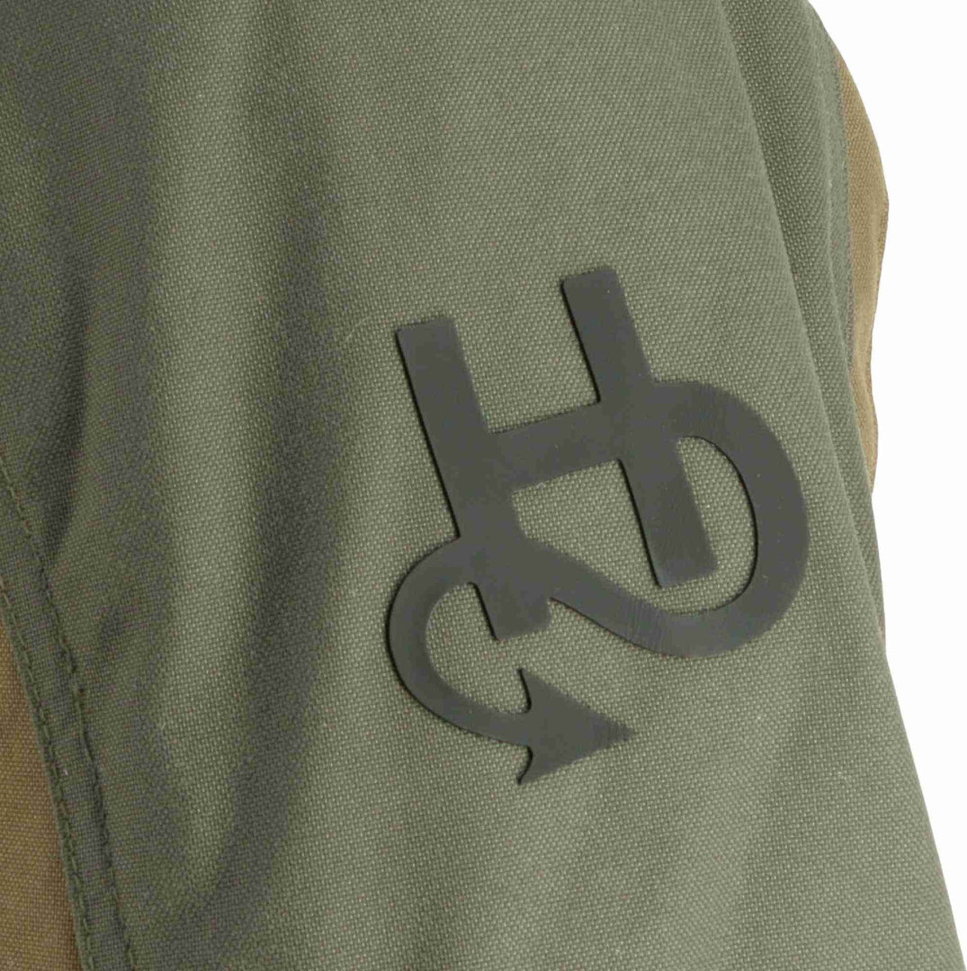 Side view of Helstons Phoenix Mesh Motorcycle Textile Jacket, green-brown, Size XL for Men