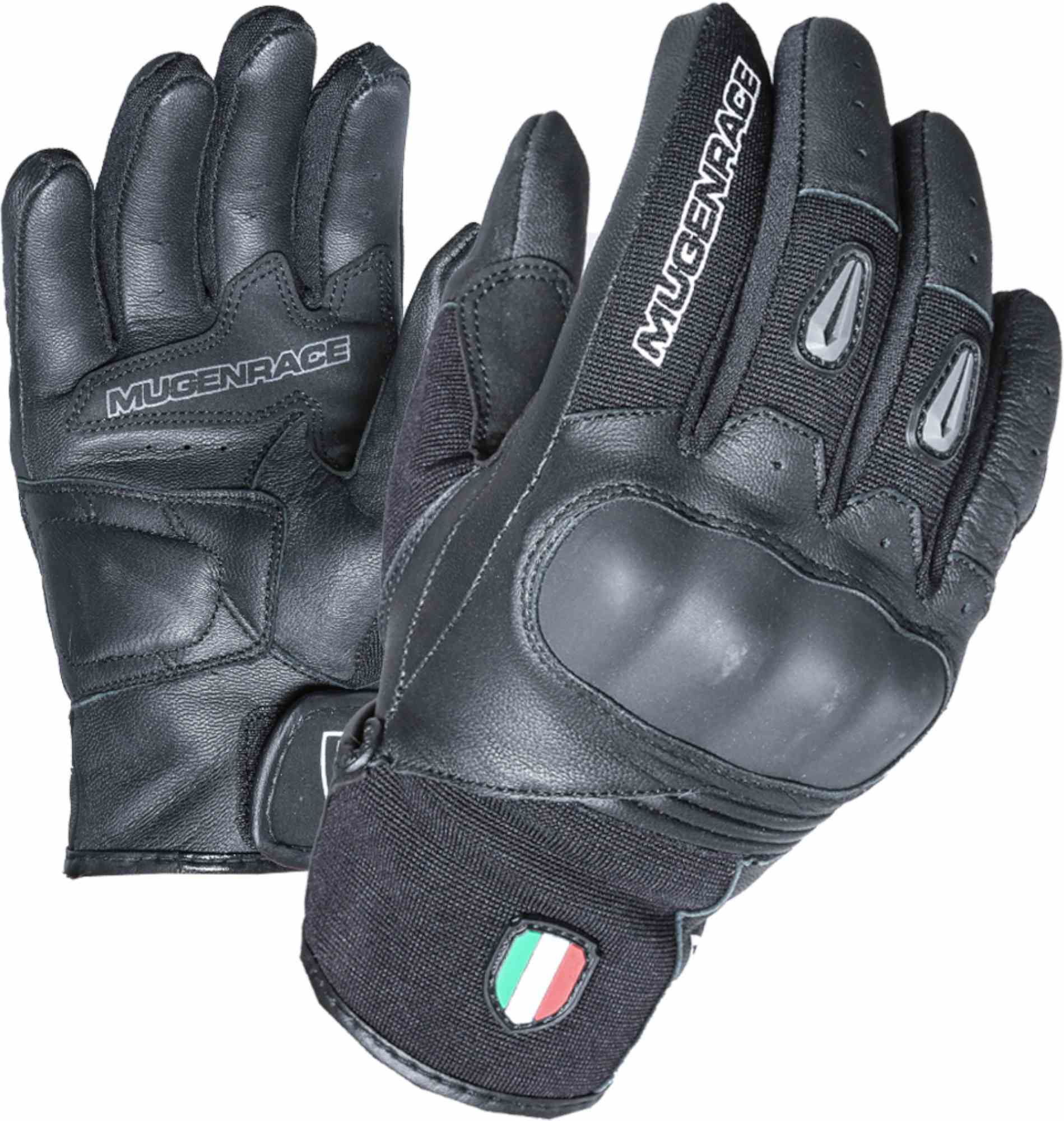 MUGENRACE Neo Short Motor Gants de vélo, noir, taille S pour Hommes