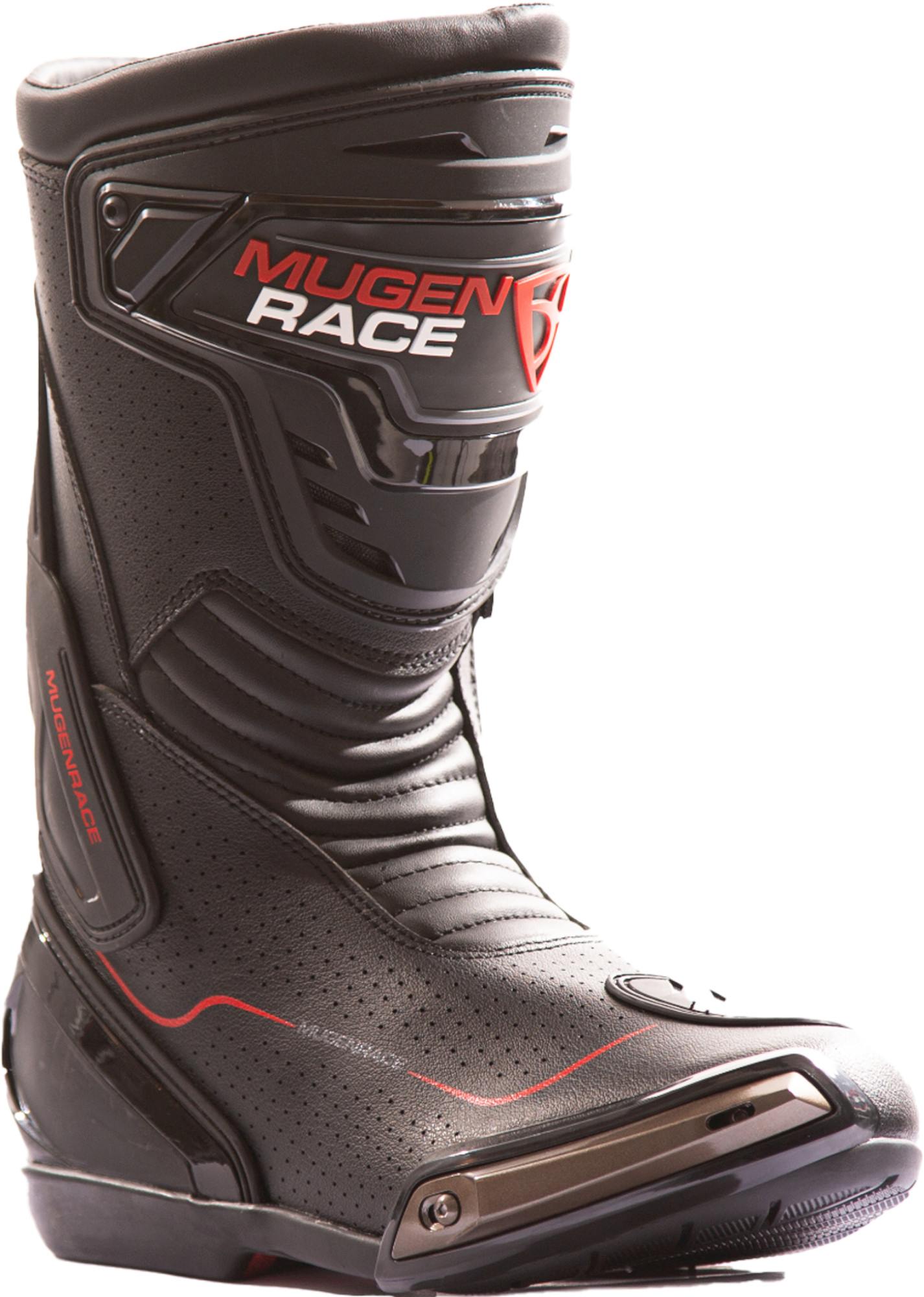 MUGENRACE Speed Bottes de moto perforées, noir, taille 43 pour Hommes