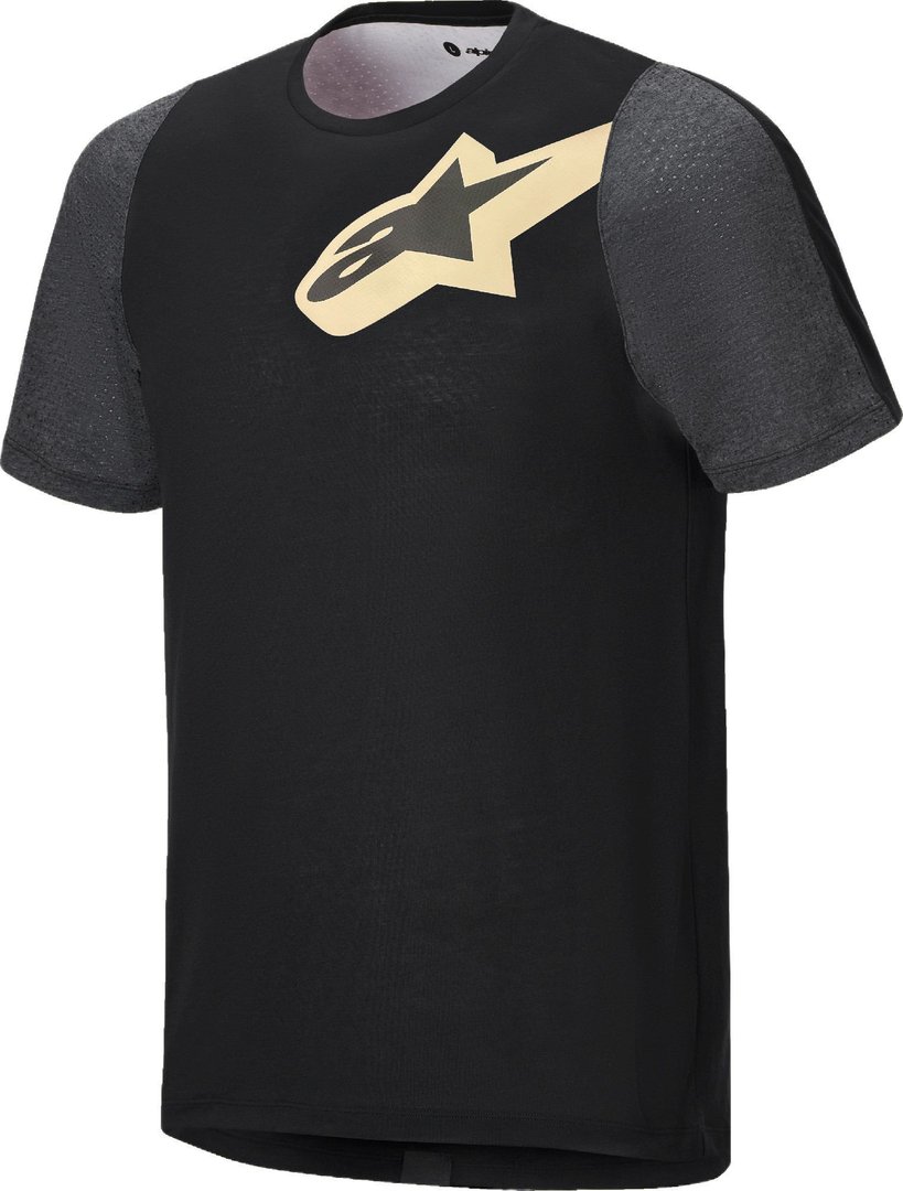 Alpinestars A-Dura Lipan Short Sleeve Bicycle Jersey, black-beige, Size M for Men-image-1378371843