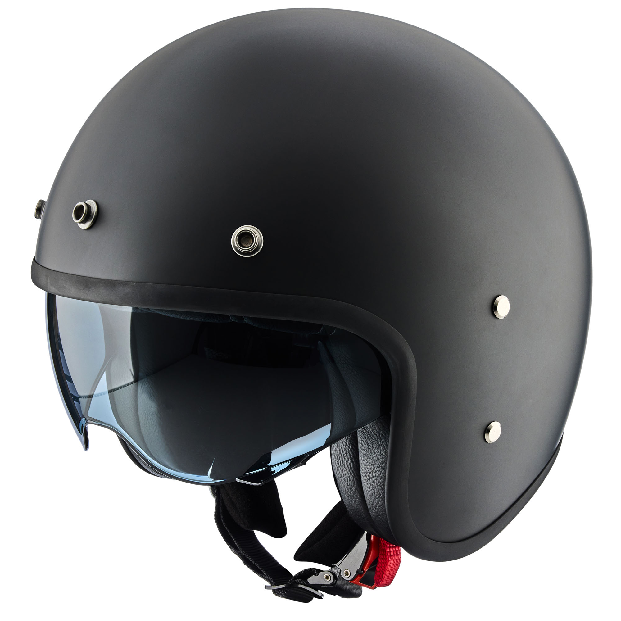 Peroz Filus Casque à face ouverte, noir, taille M pour Hommes