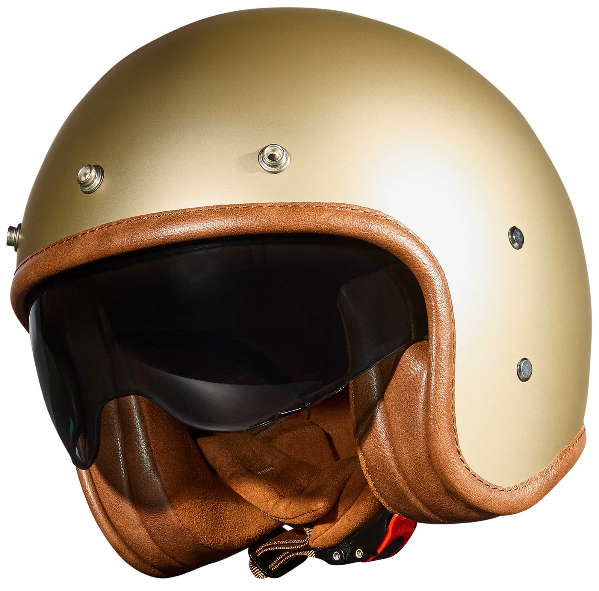 Peroz Filus Casque à face ouverte, or, taille XS pour Hommes