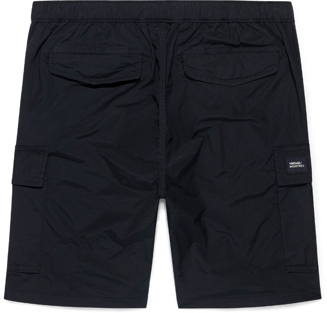 Side view of Vintage Industries Elliott Textile Shorts, blue, Size M for Men
