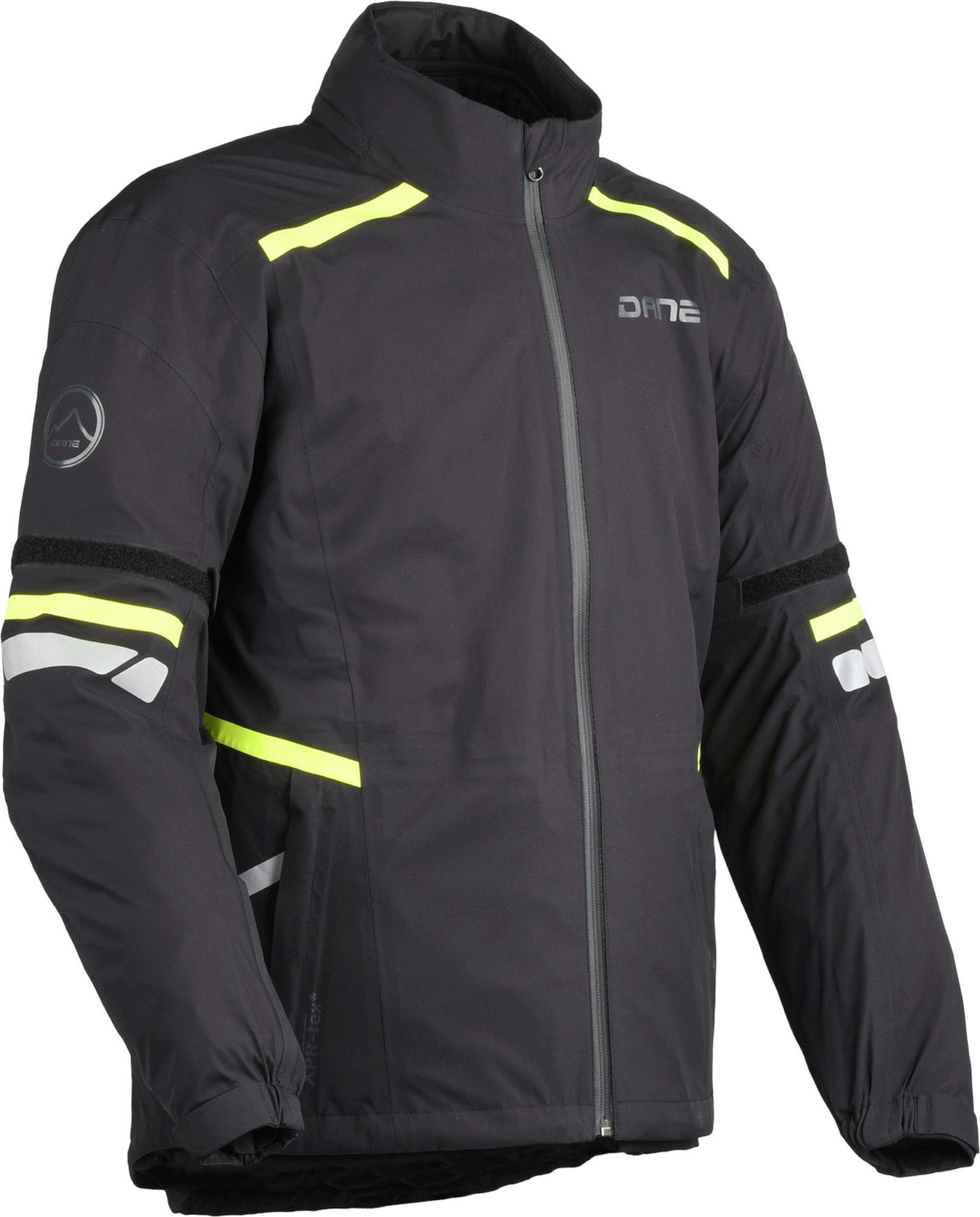 DANE Husly XPR-Tex Veste de pluie, noir-jaune, taille S pour Hommes