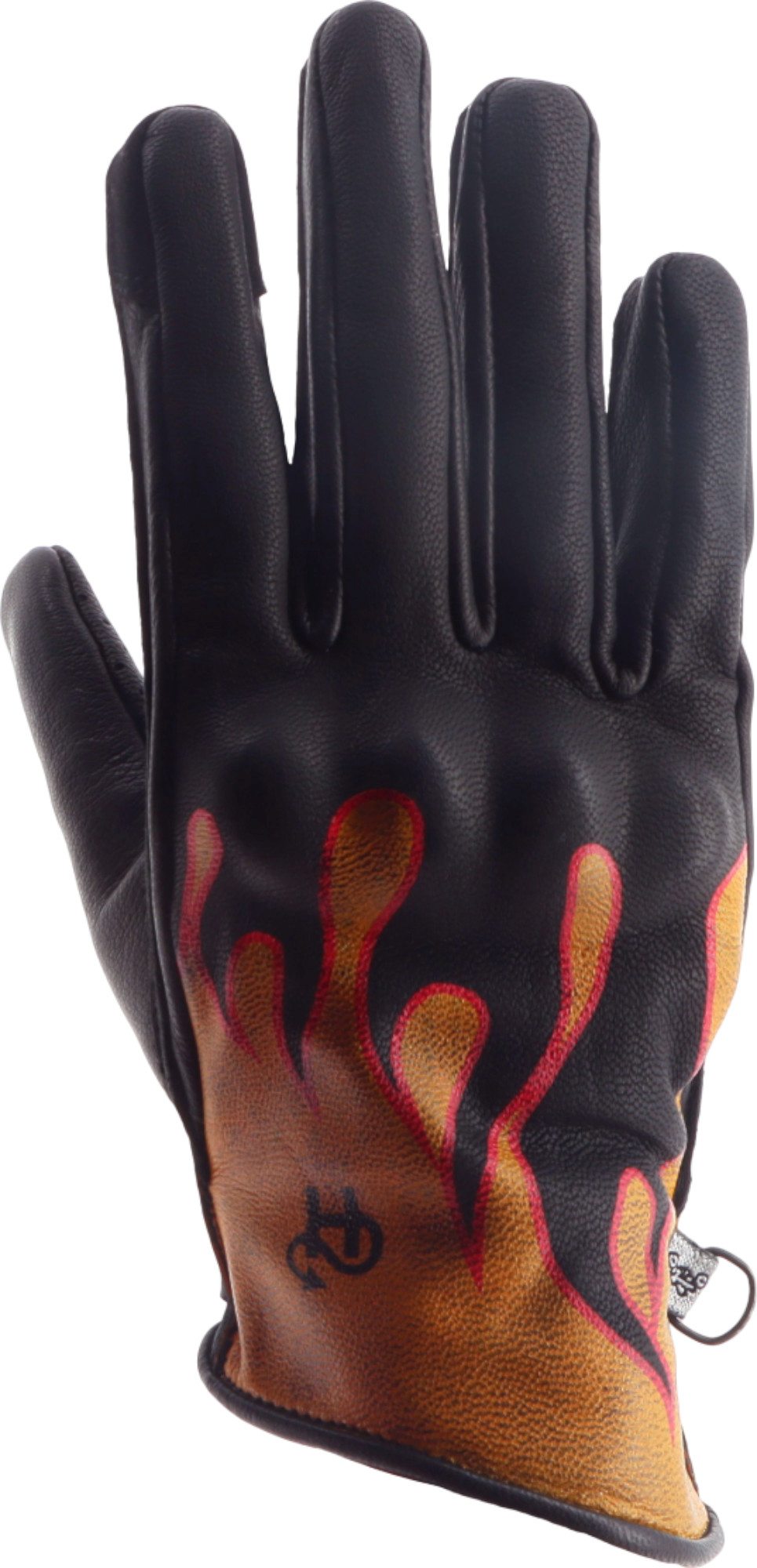 Helstons Rody Air perforated Ladies Motorcycle Gloves, black-red-orange, Size M L for Women-image-957557139