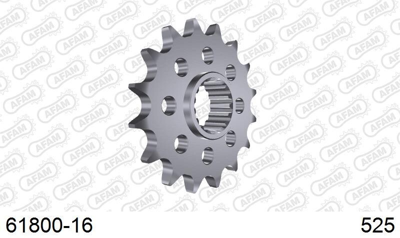 AFAM Stålstøjfri forhjul - 525