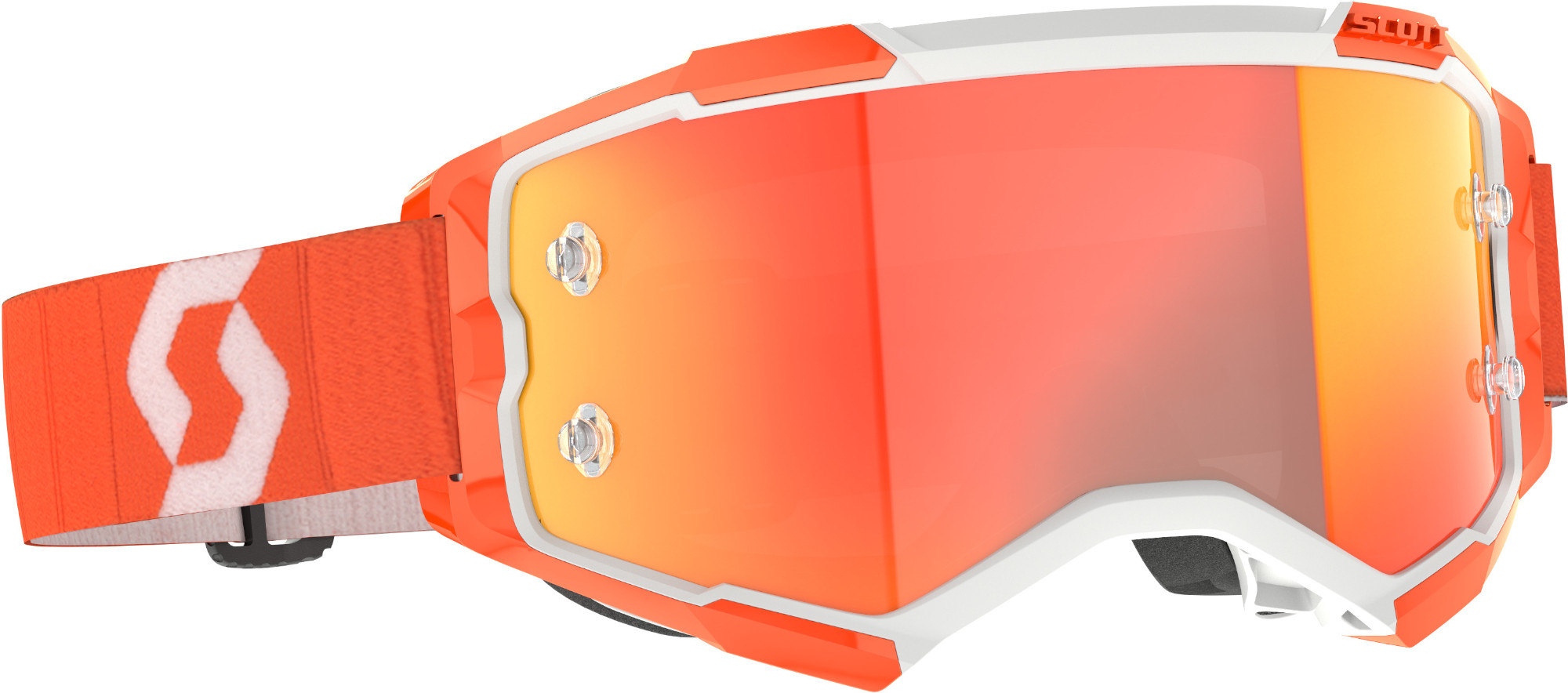 Scott Men's White Fury Orange/ Motocross Goggle For