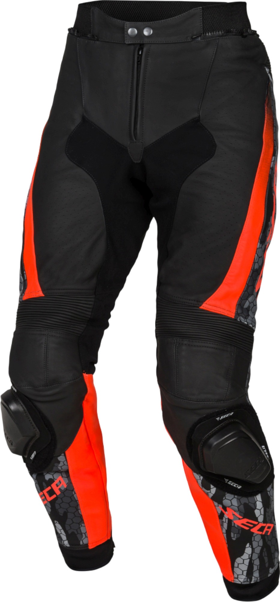 Seca SRS II Pantalon de moto en cuir, rouge, taille 52 pour Hommes