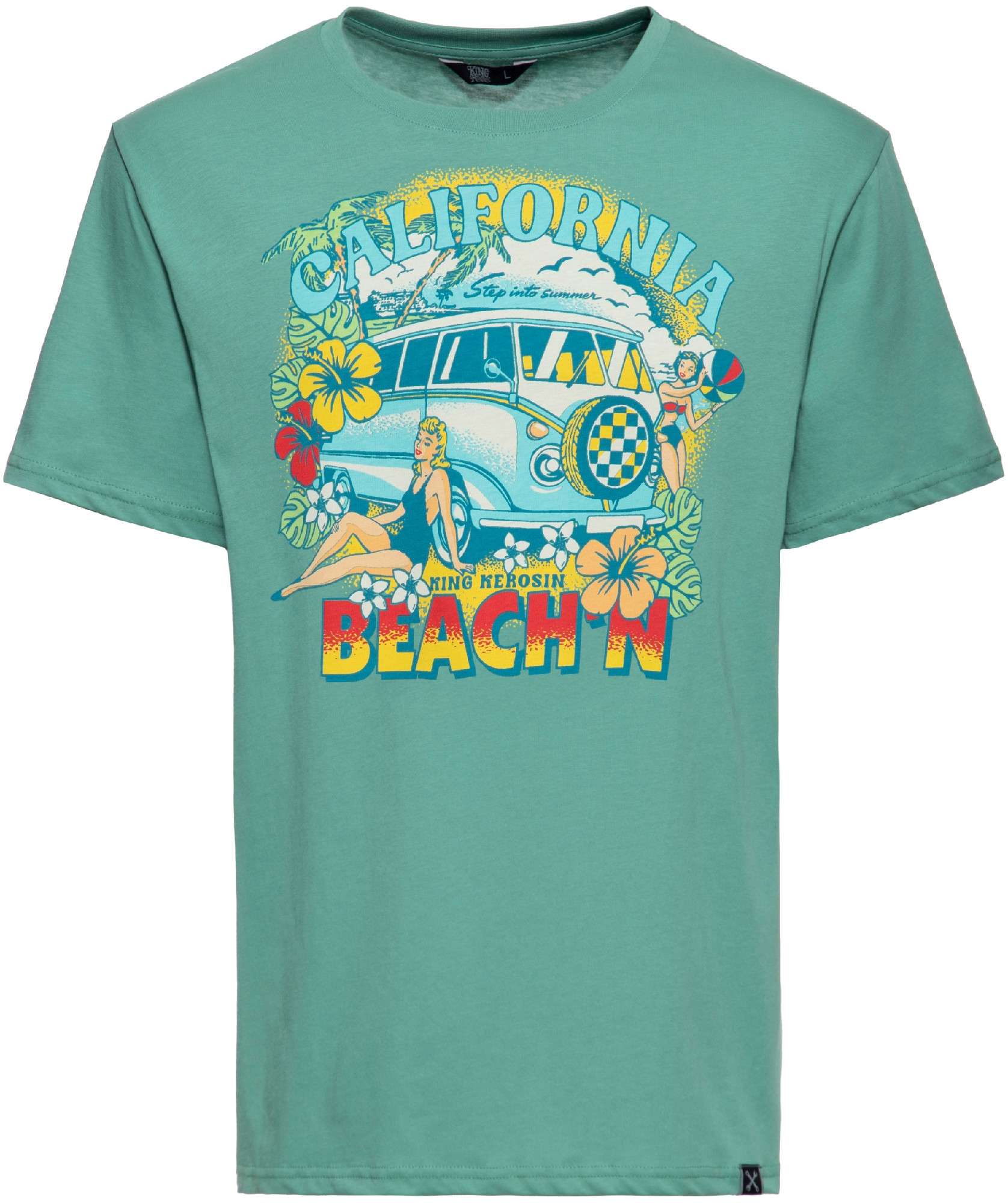 King Kerosin California Beach'n T-shirt, taille 2XL pour Hommes
