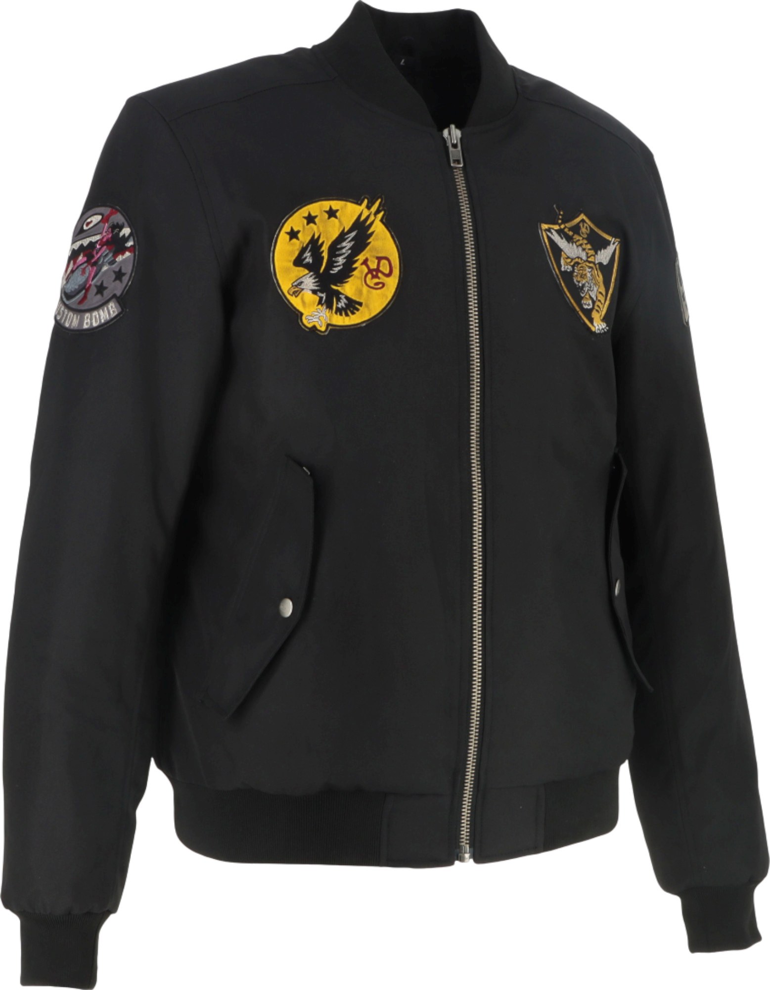 Side view of Von Dutch X Helstons Fight Motorcycle Textile Jacket, black, Size 2XL for Men