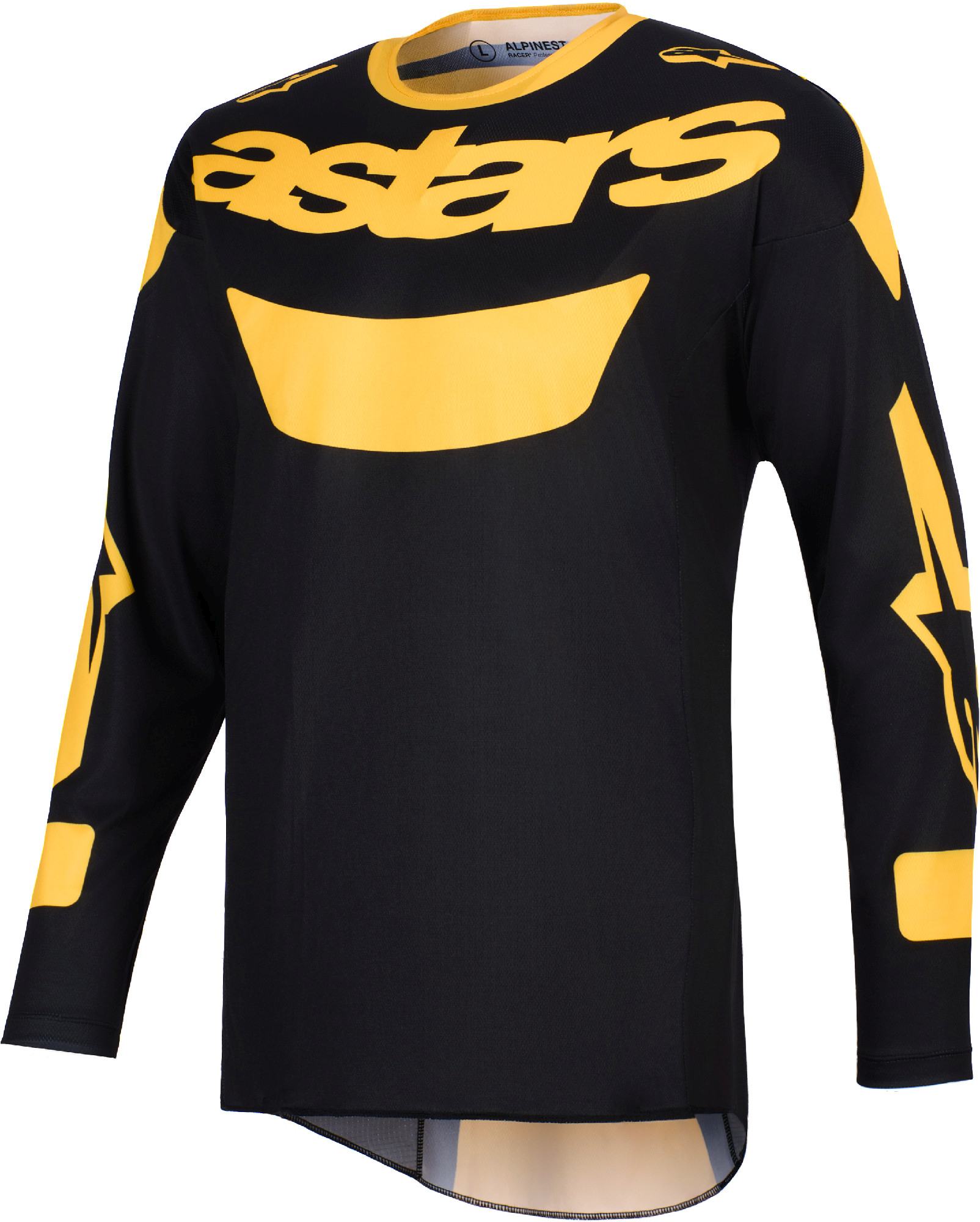 Alpinestars Racer Riway Motocross Jersey, Black-Yellow, Size M For Men