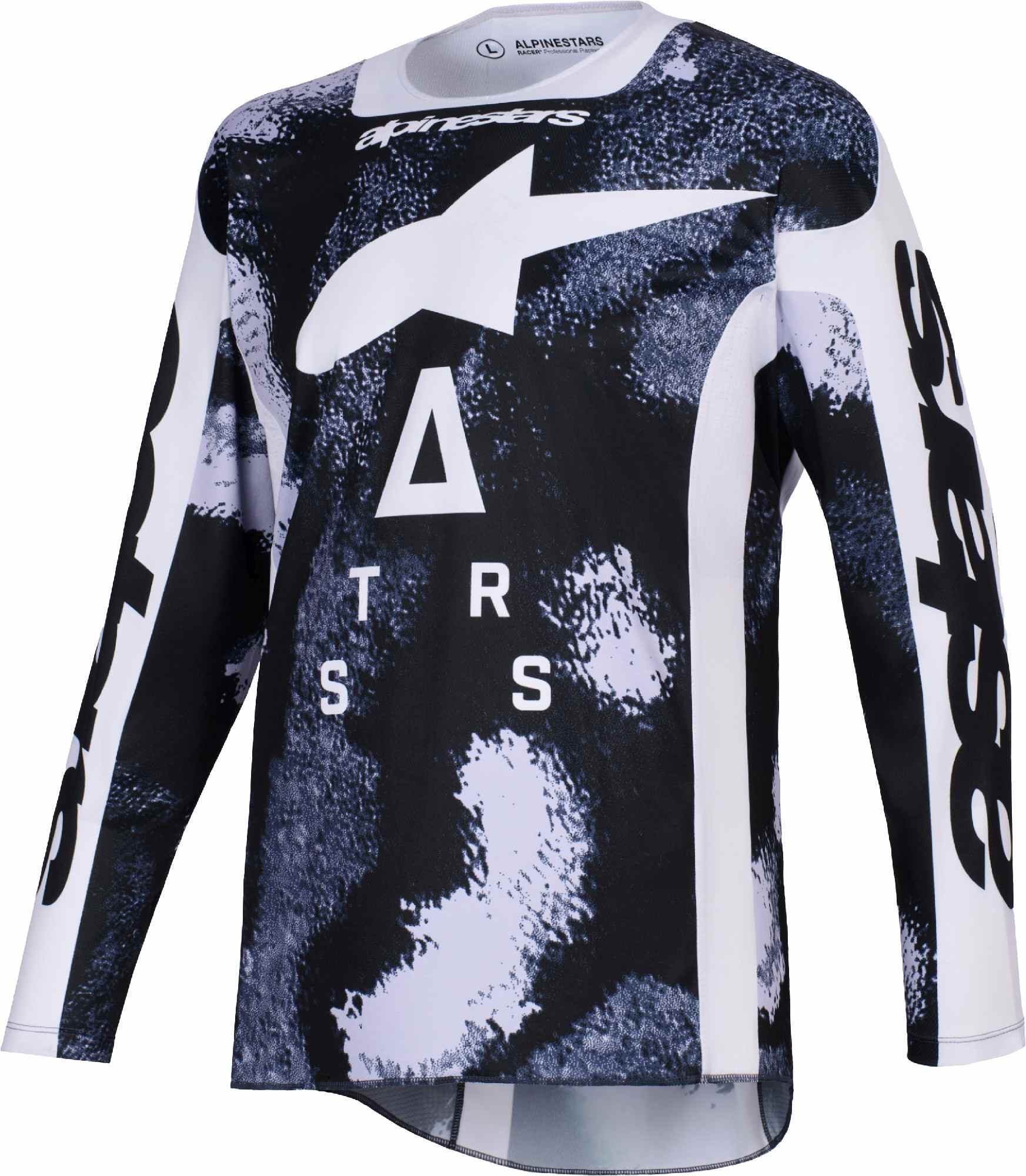 Alpinestars Men's Black White Racer Lahnd Motocross Jersey, Black-White, Size S For