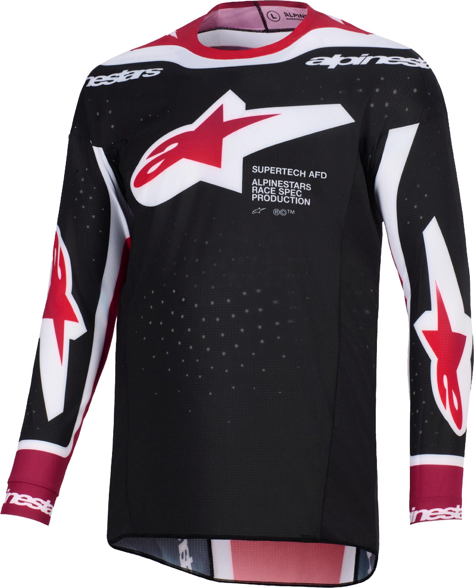 Alpinestars Supertech Pro Vista Джерси для мотокросса Черный/Красный XL 