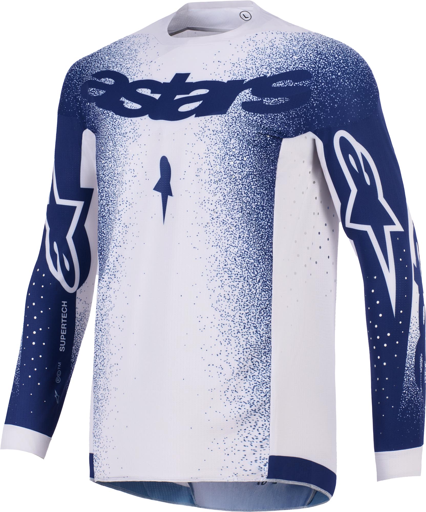 Alpinestars Men's Grey Blue Supertech Scenz Motocross Jersey, Grey-Blue, Size Xl For