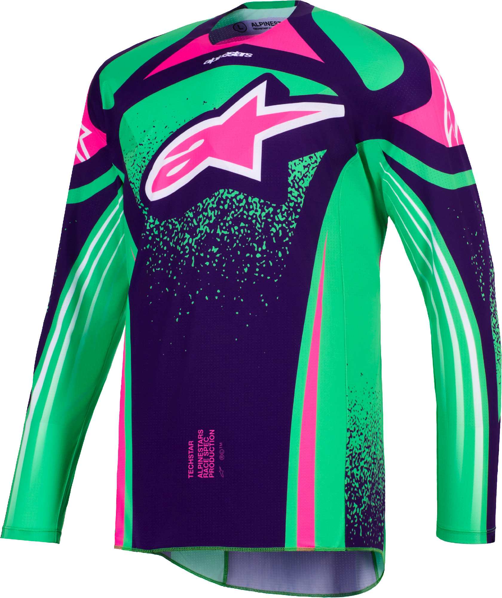 Alpinestars Men's Purple Techstar Nomur Motocross Jersey, Size 2XL For