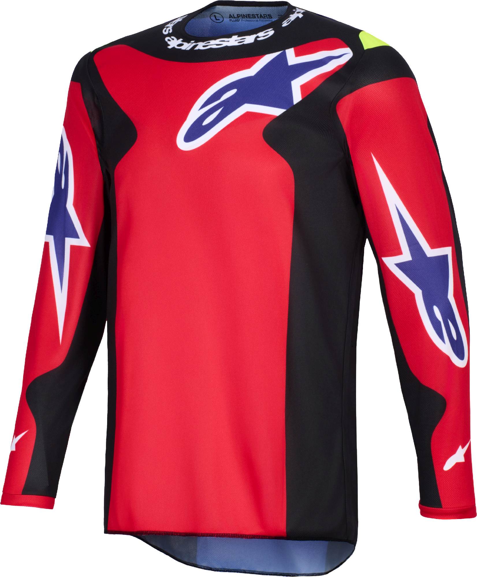 Alpinestars Men's Black Red Fluid Grid Motocross Jersey, Black-Red, Size Xl For