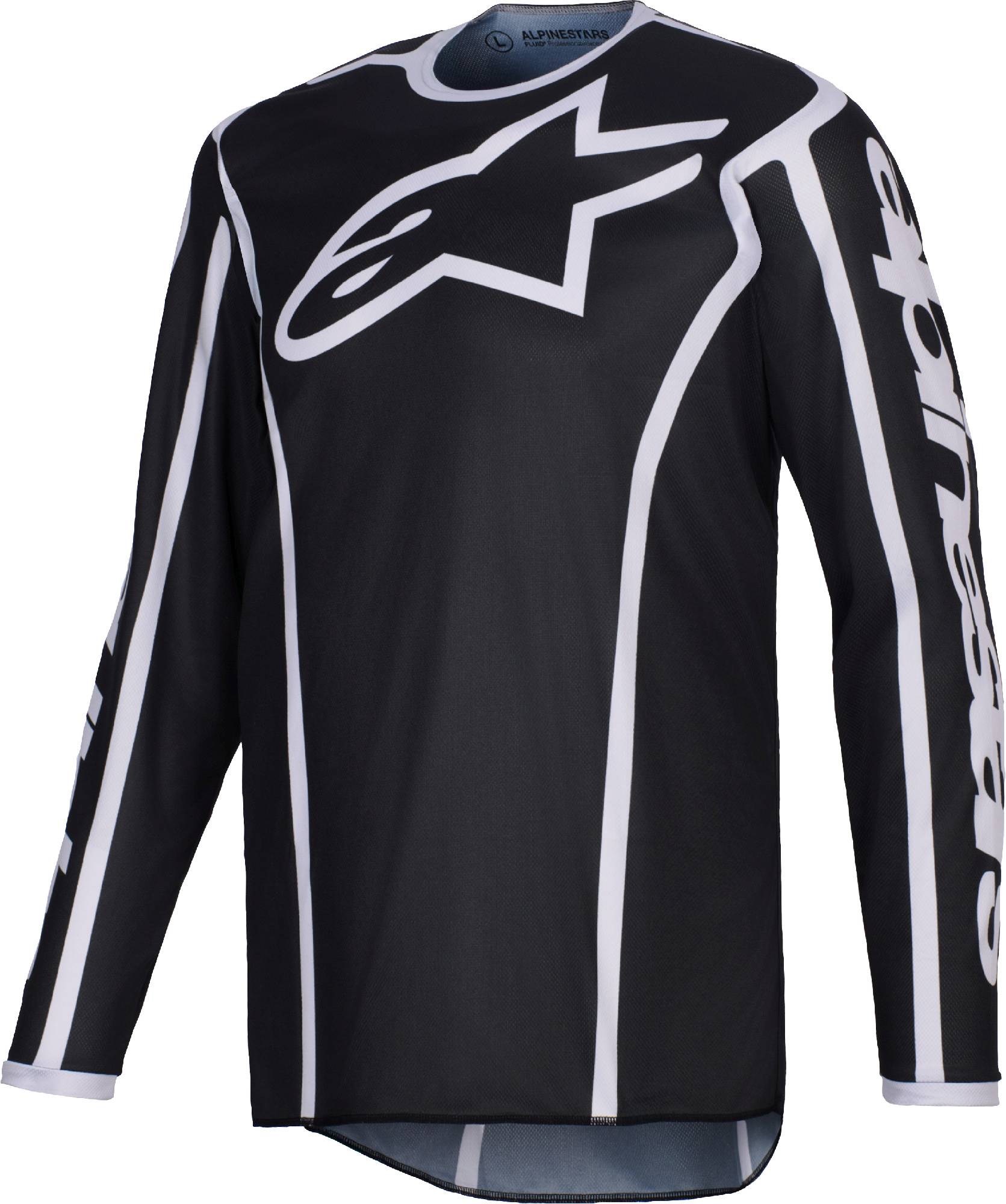 Alpinestars Fluid Apex Motocross Jersey, Black-Yellow, Size L For Men