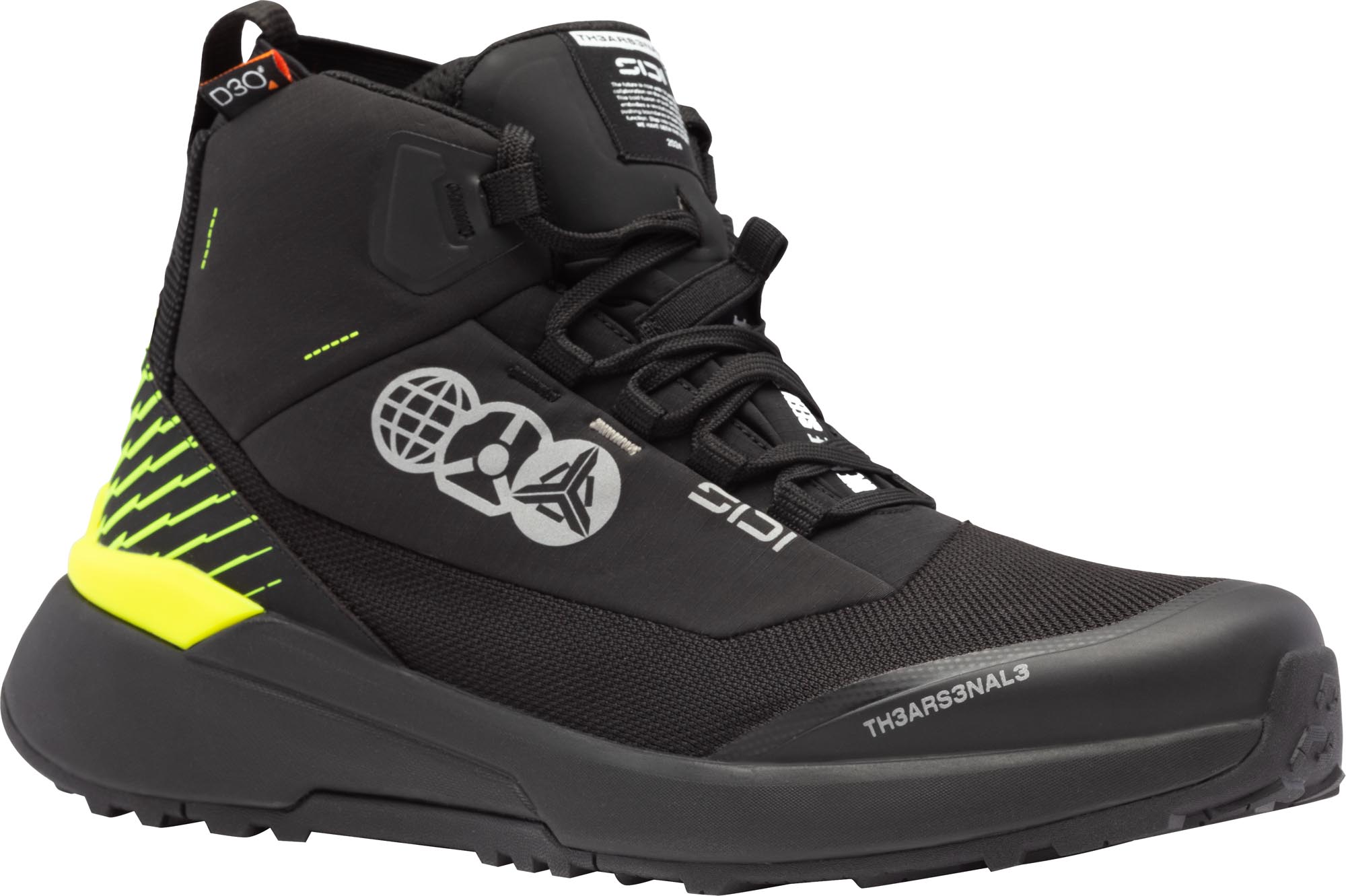 Sidi Nucleus The Arsenale waterproof Motorcycle Shoes, black-yellow, Size 36 for Men-image-981459902