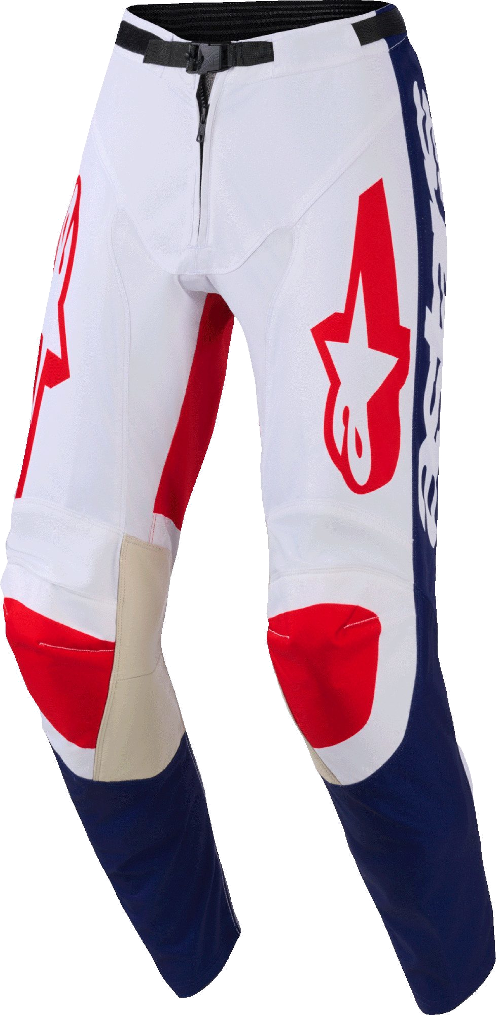 Alpinestars Men's White Red Blue Racer Riway Motocross Pants, White-Red-Blue, For Size 34
