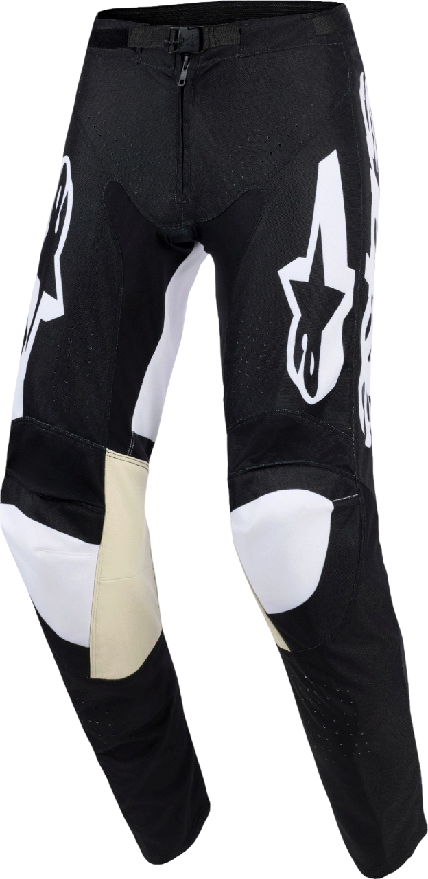 Alpinestars Men's Black White Racer Air Riway Motocross Pants, Black-White, For Size 30