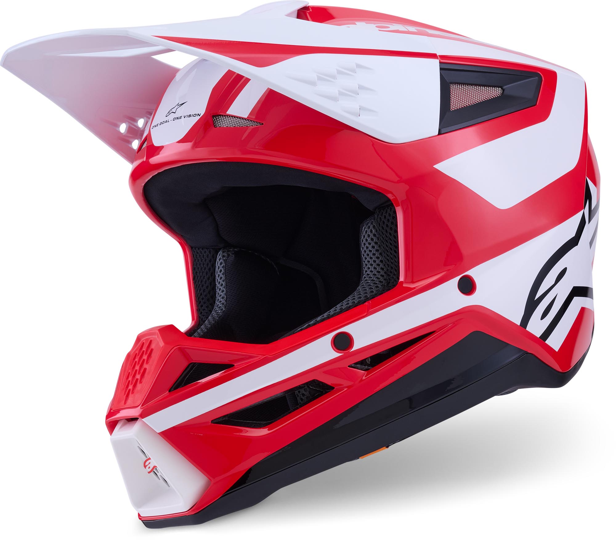 Alpinestars Men's White Red S-M3 Heat Motocross Helmet, White-Red, Size Xl For