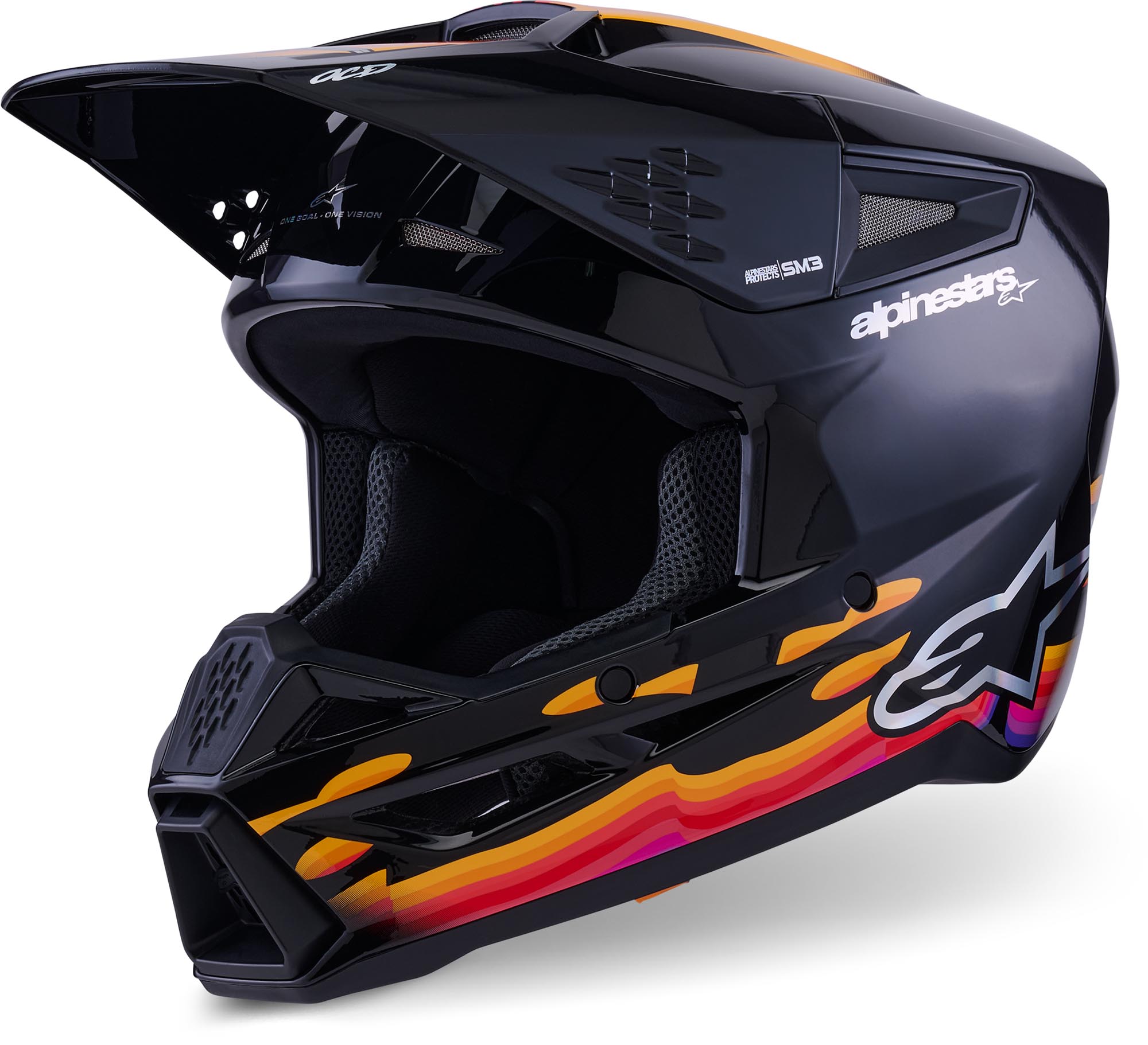 Alpinestars Men's Black S-M3 Force Motocross Helmet, Size 2XL For