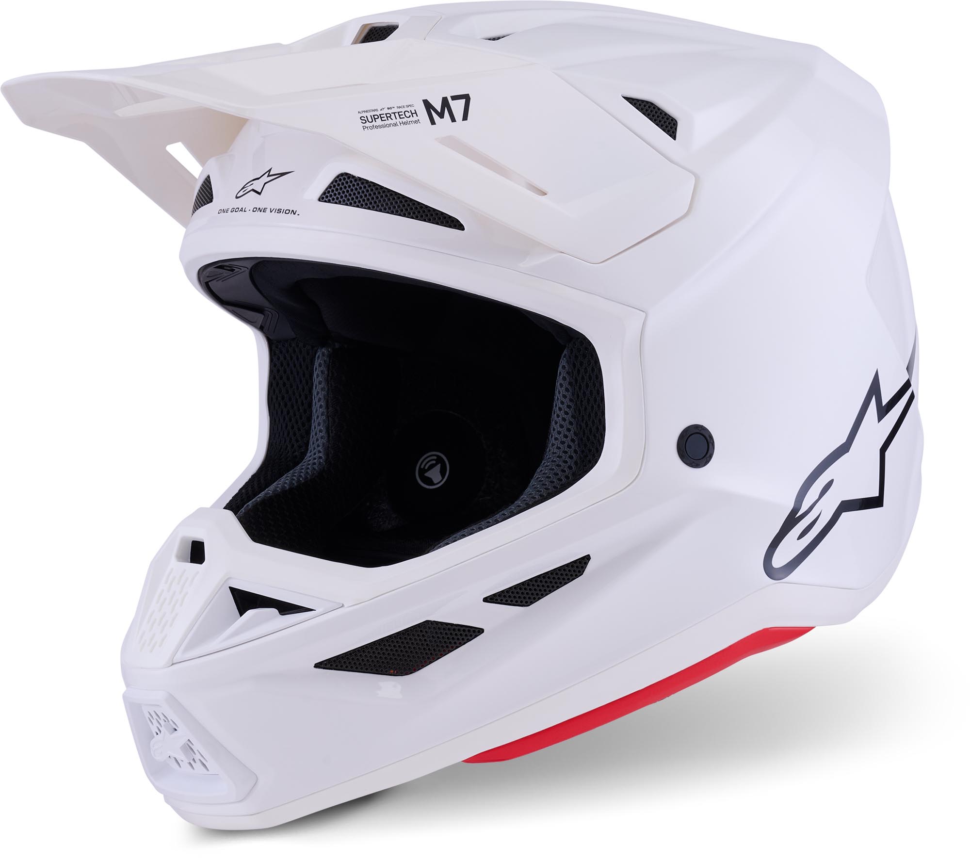 Alpinestars Men's White S-M7 Motocross Helmet, Size Xs For
