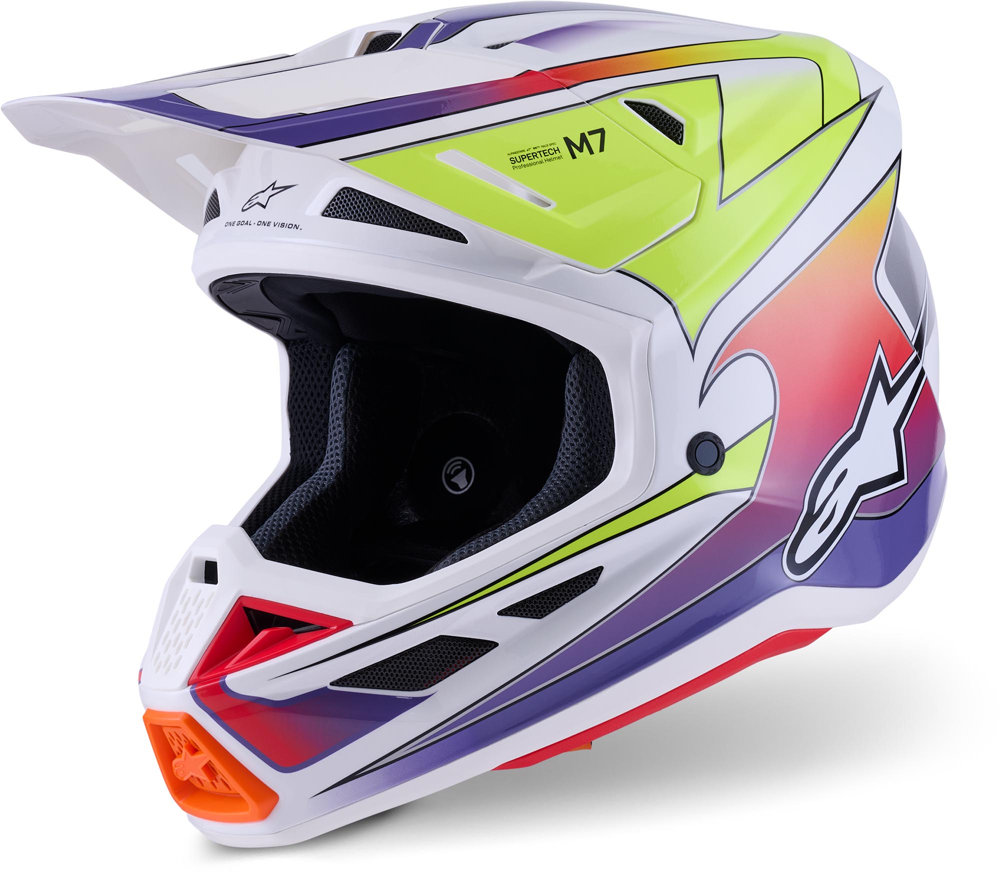 Alpinestars S-M7 Fuse Motocross Helmet, white-multicolored, Size 2XL for Men-image-967139729