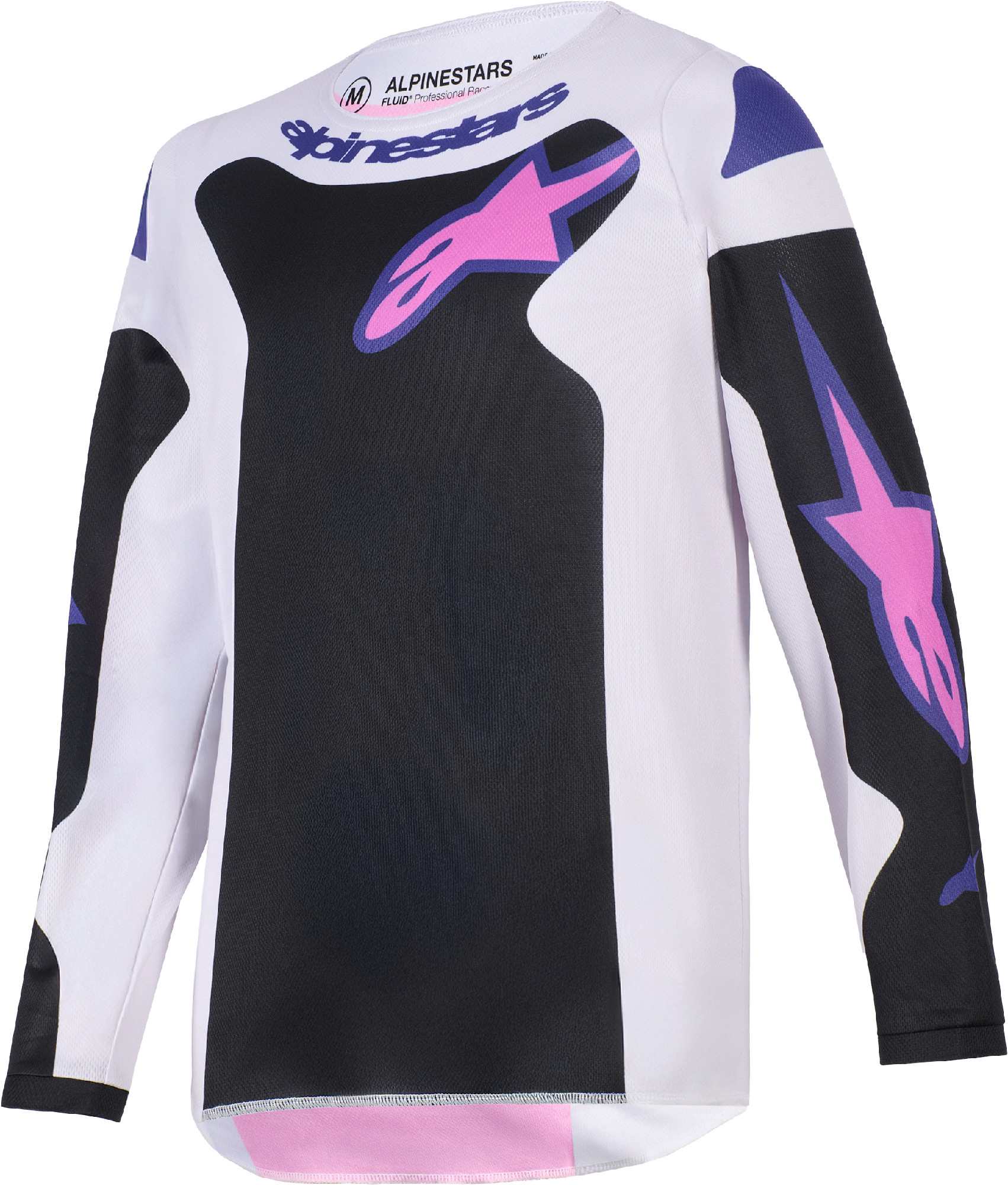 Alpinestars Unisex Black Grey Fluid Grid Youth Motocross Jersey, Black-Grey, Size Xl