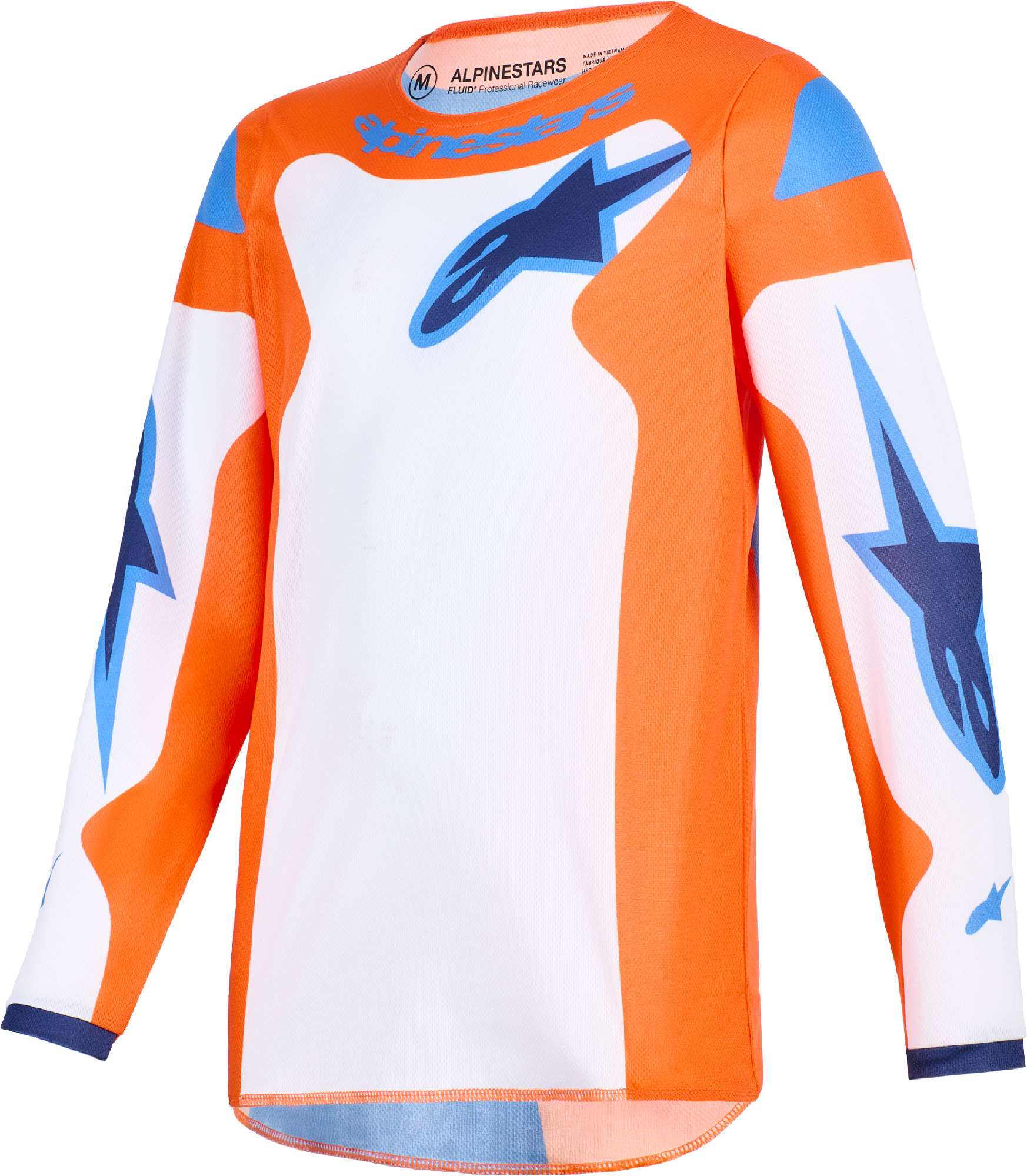Alpinestars Unisex Blue Orange Fluid Grid Youth Motocross Jersey, Blue-Orange, Size S