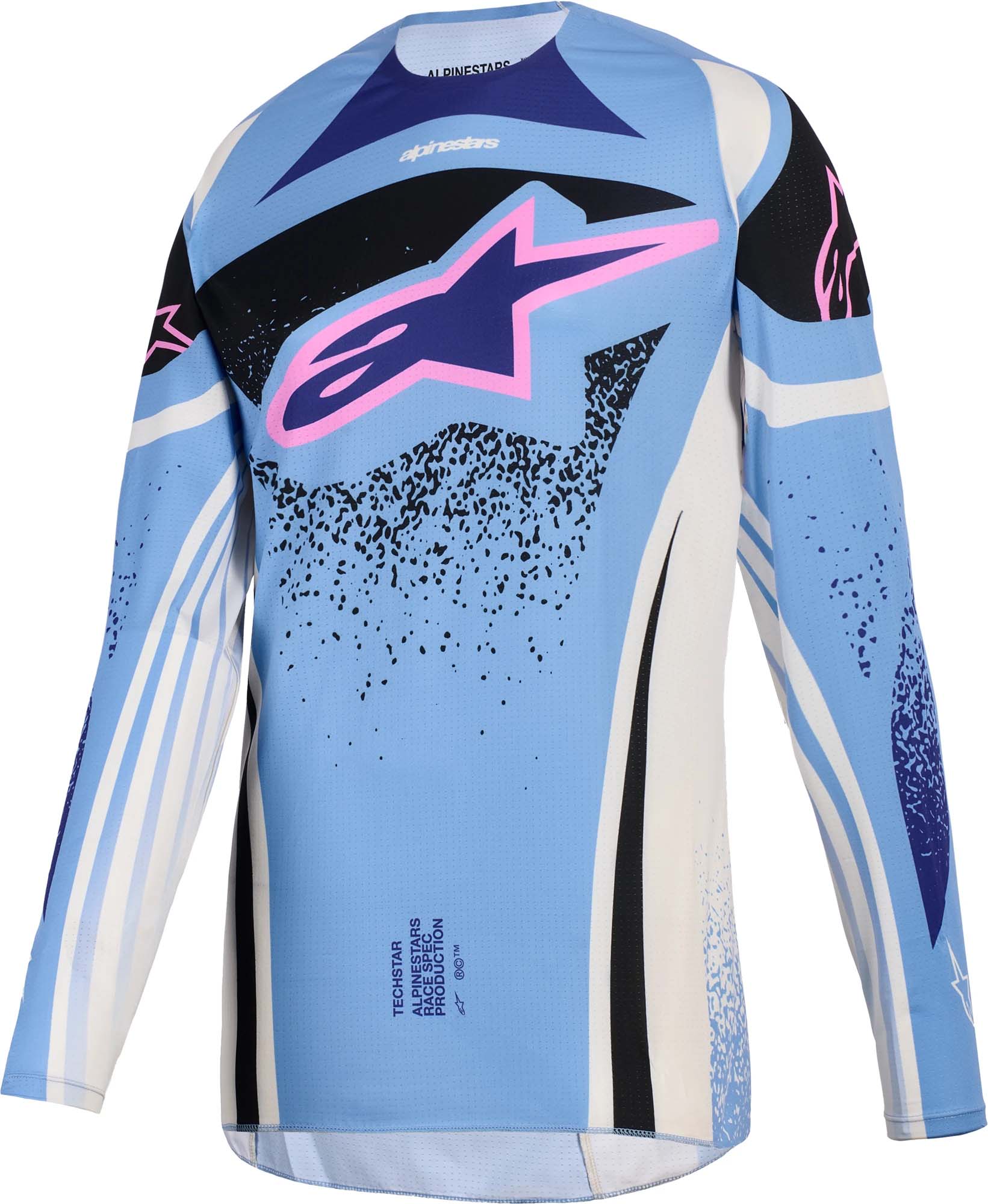 Alpinestars Women's White Blue Stella Techstar Nomur Motocross Jersey, White-Blue, Size Xl For