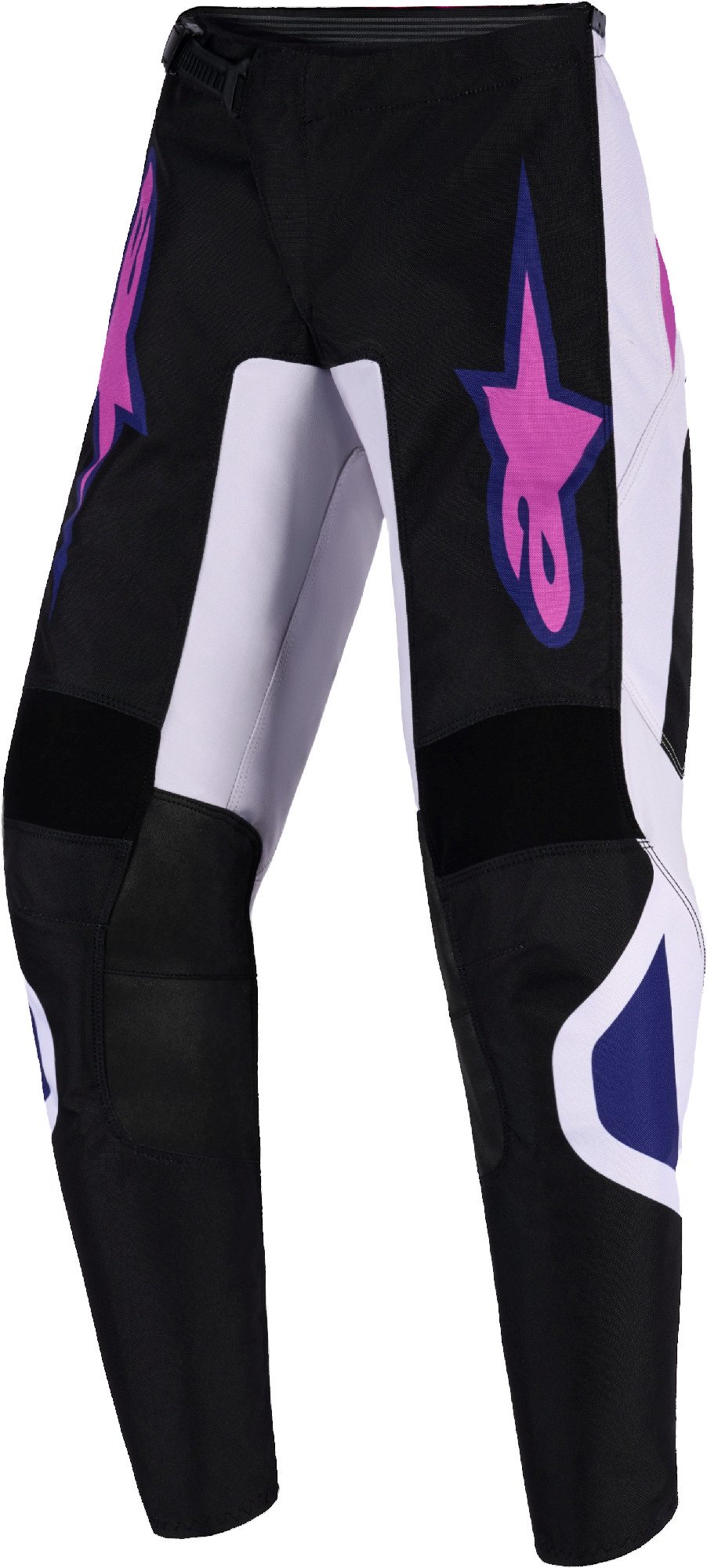 Alpinestars Unisex Kids Black Grey Purple Fluid Grid Kids Motocross Pants, Black-Grey-Purple, Size 26