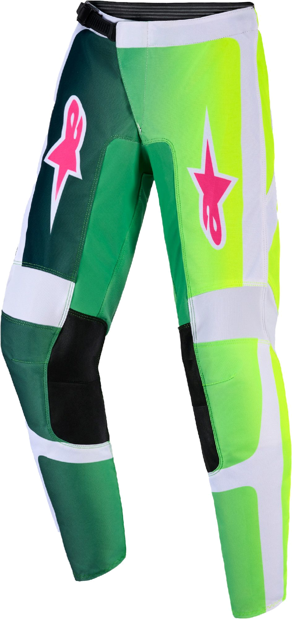 Alpinestars Unisex Kids Black White Green Fluid Portl Kids Motocross Pants, Black-White-Green, Size 28